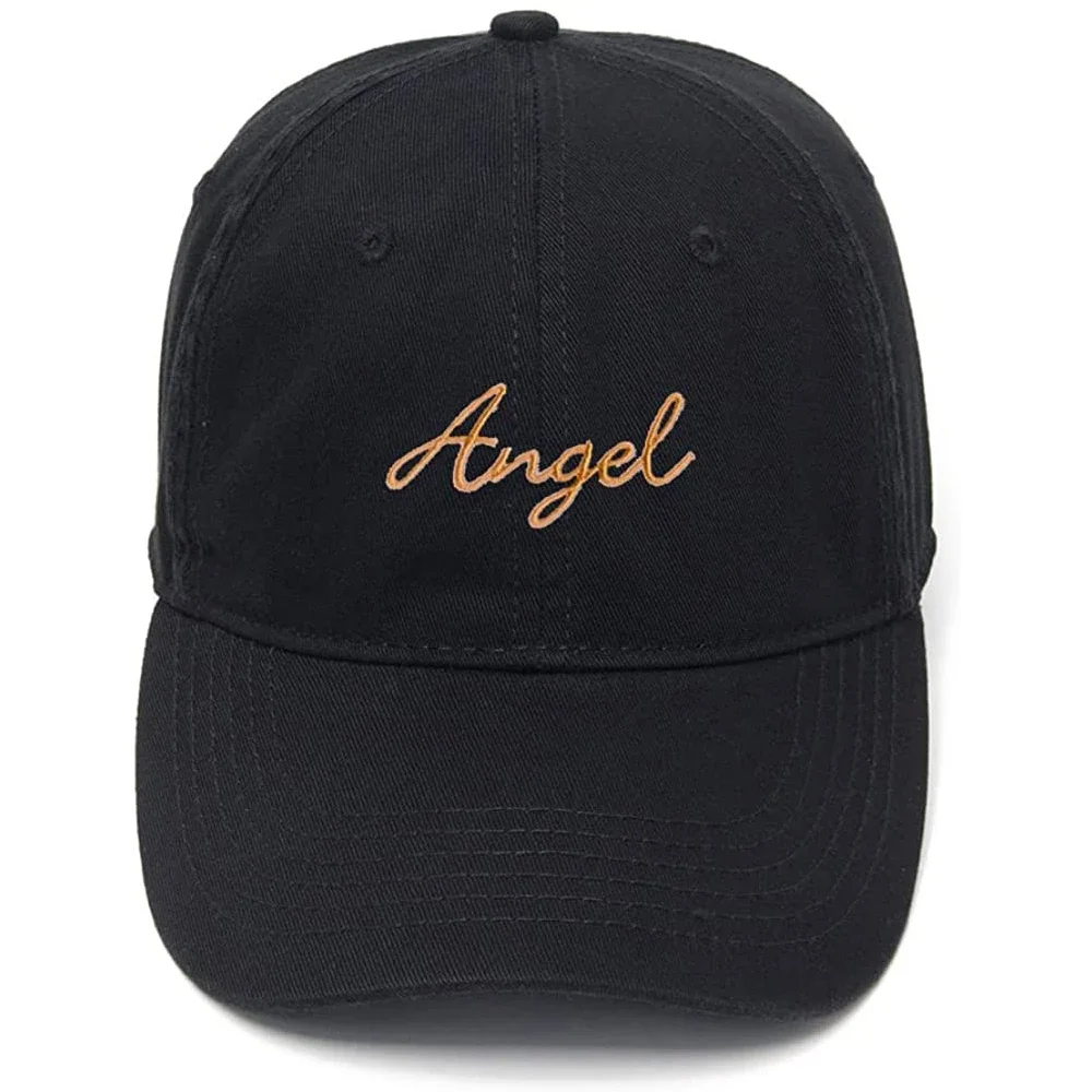 

Lyprerazy Men's Baseball Cap Angel Embroidery Hat Cotton Embroidered Casual Baseball Caps