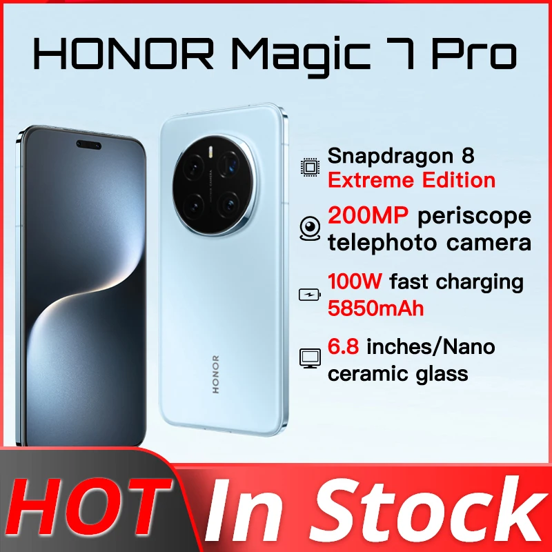 honor magic7pro smartphone Snapdragon 8 Elite (8 ядер), 4.32 ГГц 6.8in 5850mAh 3840x2160 4K Ip68.Ip69