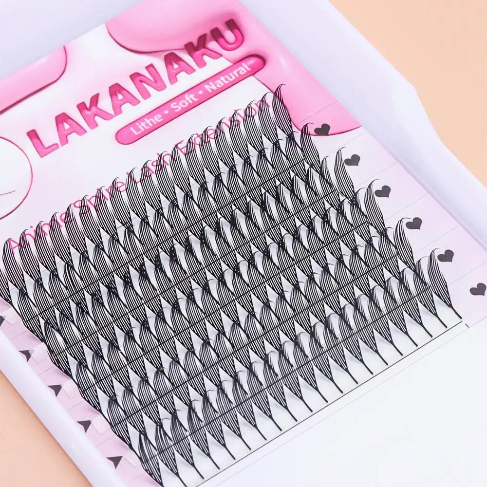 12 Rows Cluster Lashes Kit Single Cluster Comic Spire False Eyelashes C/D Curl Mink Lashes Extensions Eye Makeup Tools