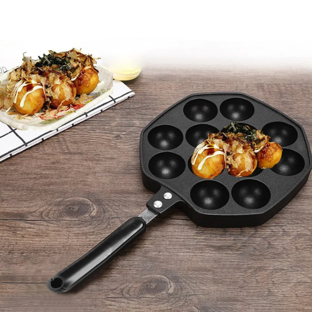 Nonstick Grilling Pan Cooking Plate 12 Holes Takoyaki Maker Takoyaki Grill Pan Plate Cooking Grill Baking Pan for Baking Cooking