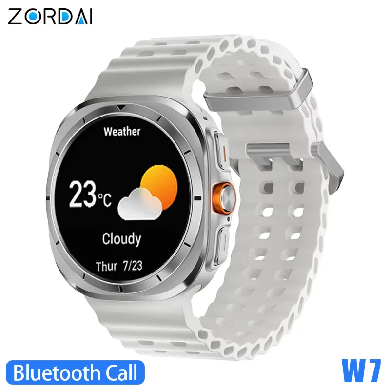 Zordai W7 Smart Watch For Samsung Galaxy7 Smartwatch Ultra Men Women AMOLED Blood Oxygen Heart Rate Bluetooth Call Sport GPS NFC