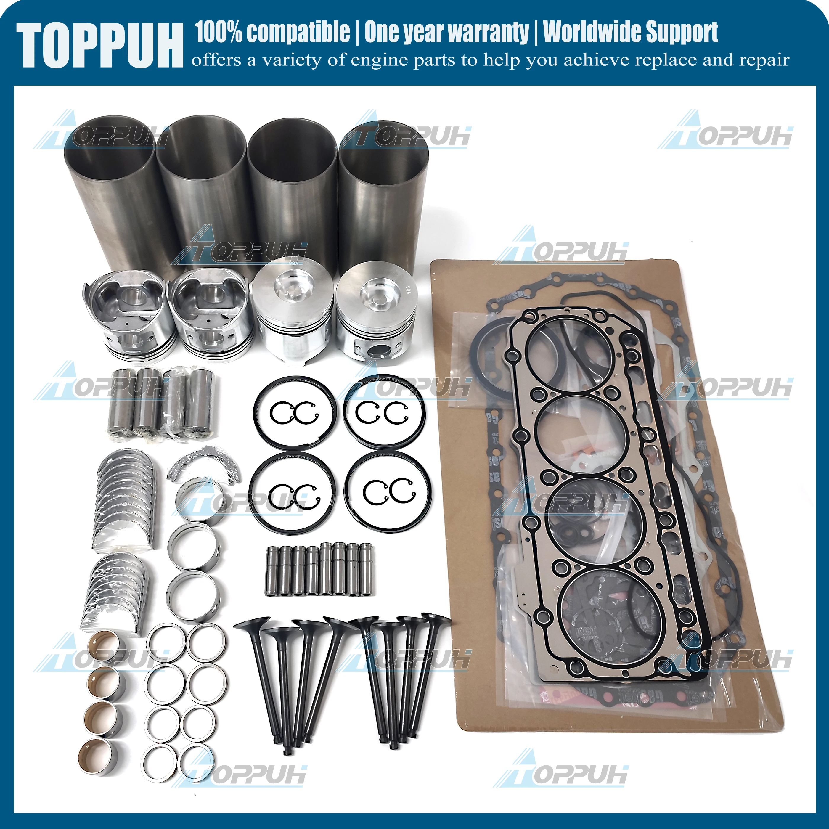 

Engine overhaul rebuild kit For Thermo King 486V TK486V TK486VG TK486VH Liner Piston Ring Full set