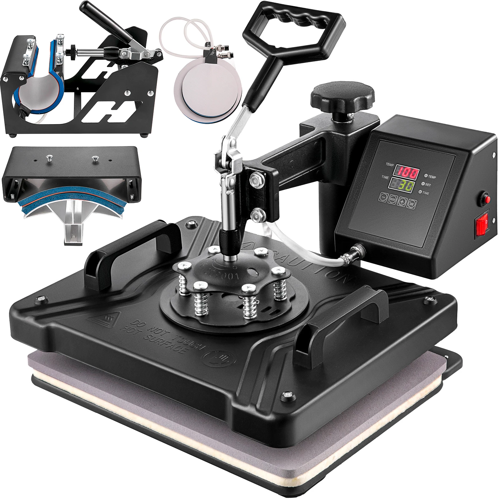 SucceBuy-máquina de prensado en caliente combinada, 5/6/8 en 1, 30x38CM, 38x38CM, impresora de sublimación multifuncional, transferencia de taza, sombrero, placa, camiseta