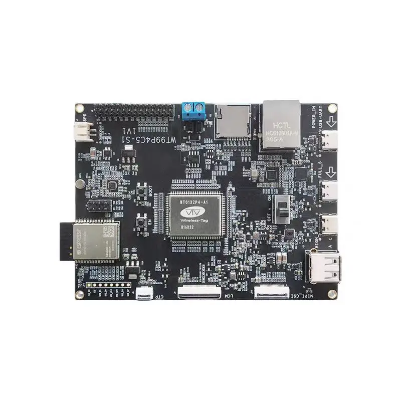 ESP32P4 ESP32C5 Multimedia Development EVB Board WT99P4C5-S1 WiFi 6 Module AIoT HMI Dev Kit with RISC V SDIO Audio Ethernet