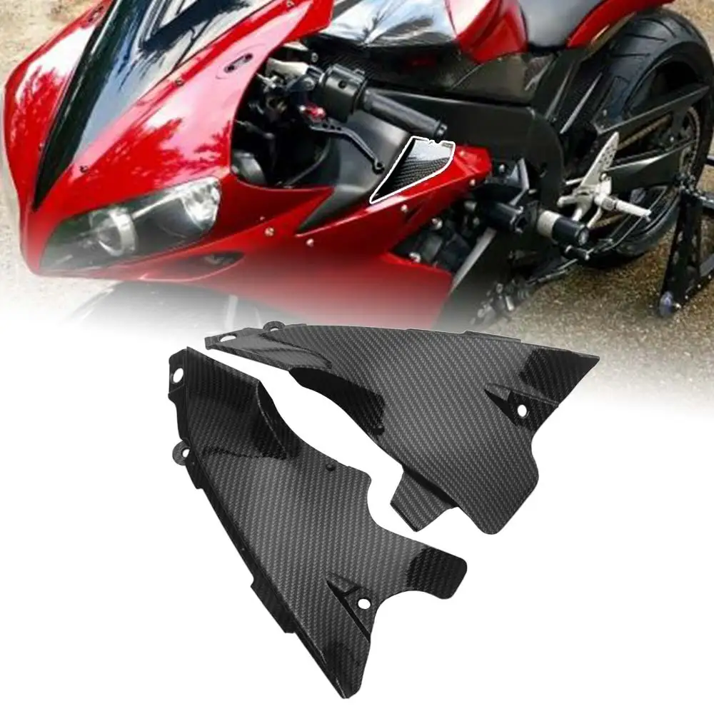 

1 Pair Motorcycle ABS Side Panel Fairing Air Tube Trim Cover Fits For Yamaha YZF R1 2004-2006 Accessories Black