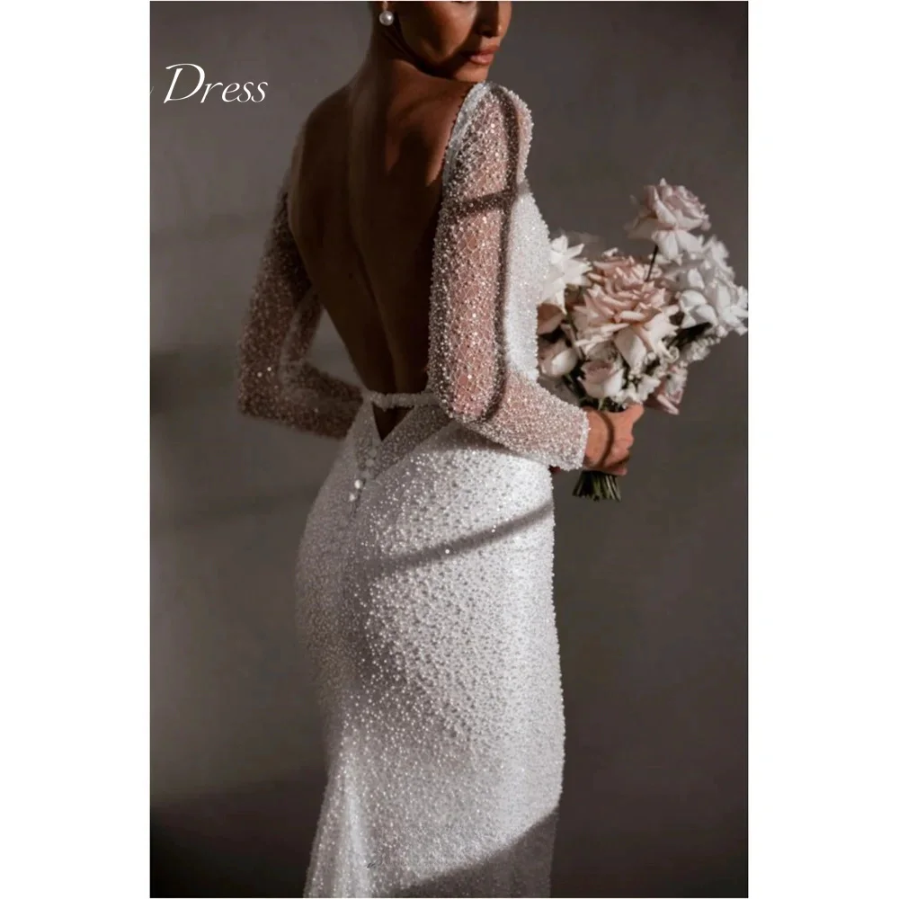 

Anna Fish Tail Evening Dresses Woman Elegant Party Dresses 2024 Shiny Wedding Dress Women Elegant Luxury High Quality Backless