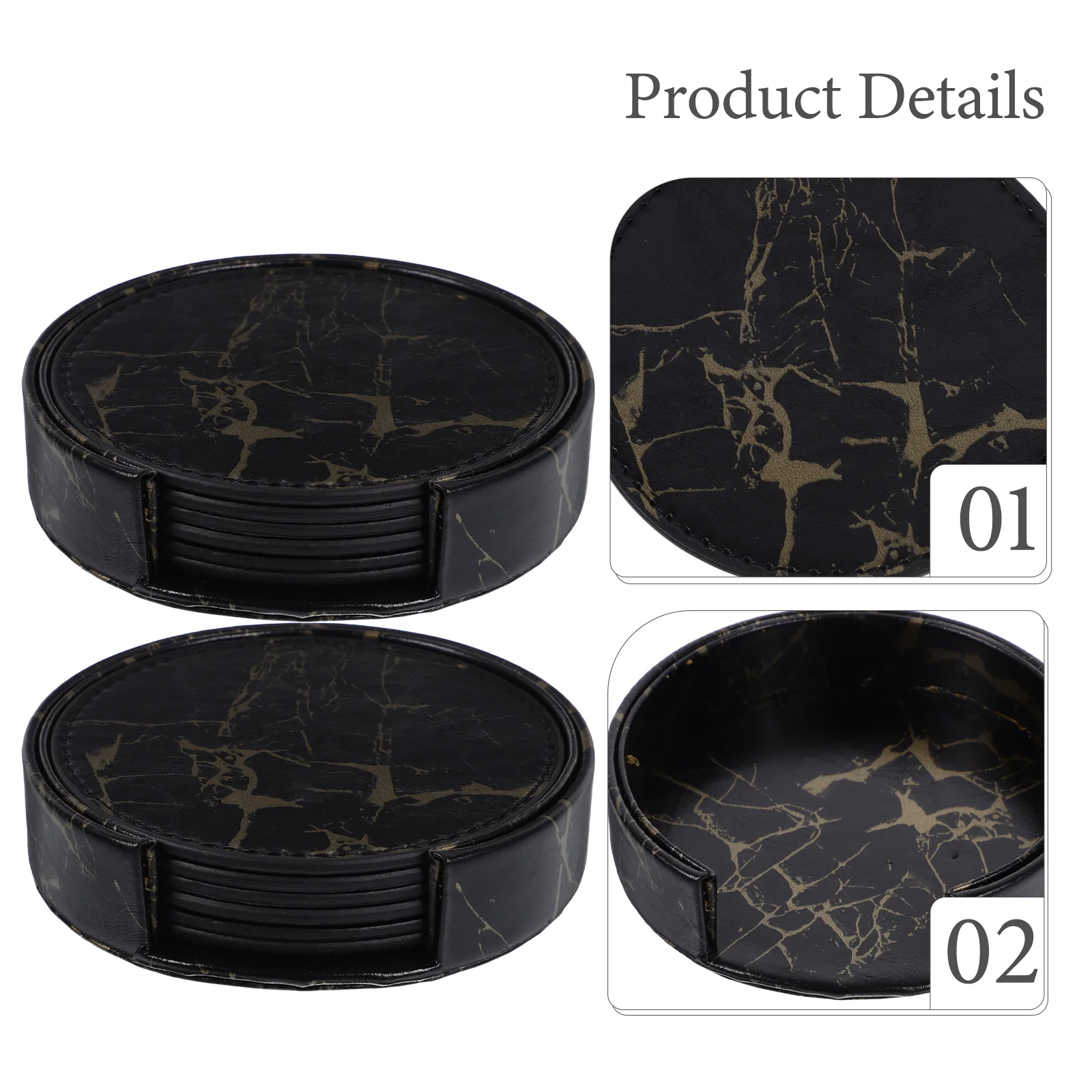 

Marbled Coasters Desk Table Beverage 10cm Aesthetic Drinking Drinks Mats and Modern for