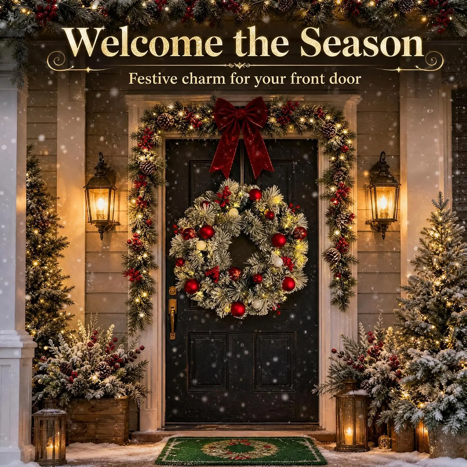 Pre-Lit Christmas Wreath 6