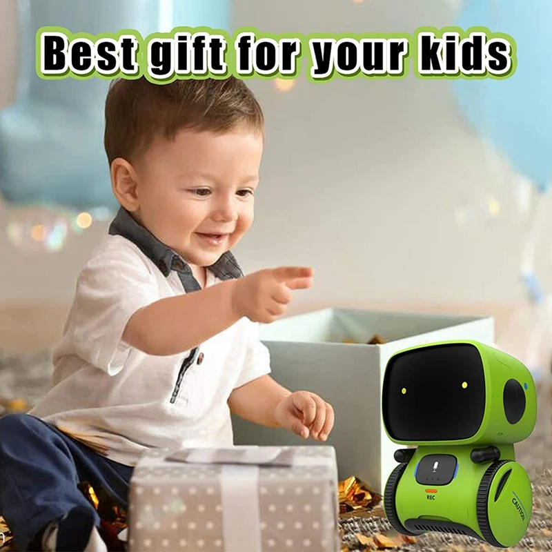 Smart Robot Toys For Kids, Children Intelligent Robot Toys With Voice Control & Contact Sense,Dance & Sing & Walk, Recorder