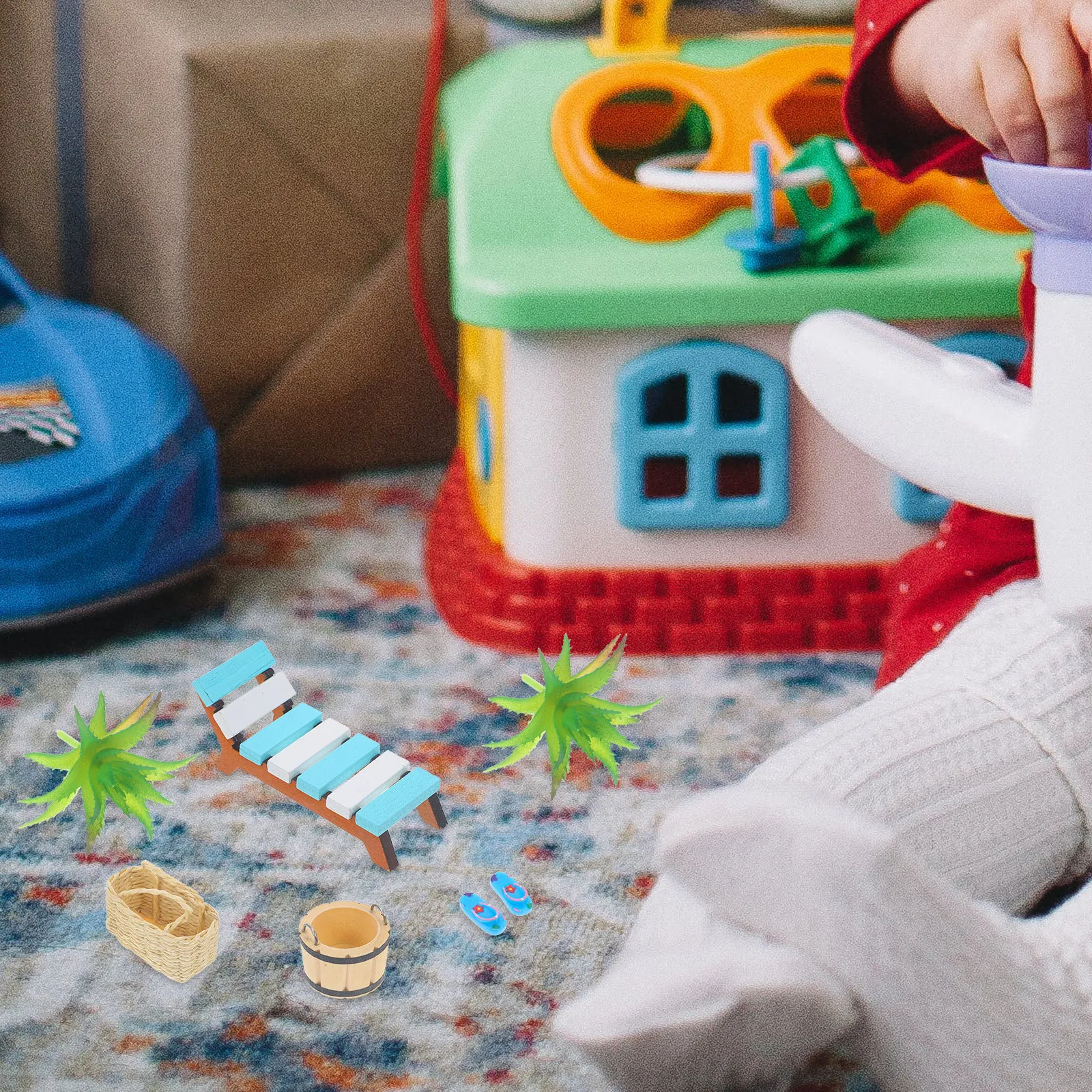 

Набор миниатюрных стульев для кукольного домика, аксессуары в летнем пляжном стиле, украшение для микросцен, миниатюрные ландшафтные декорации, крошечные элементы декора