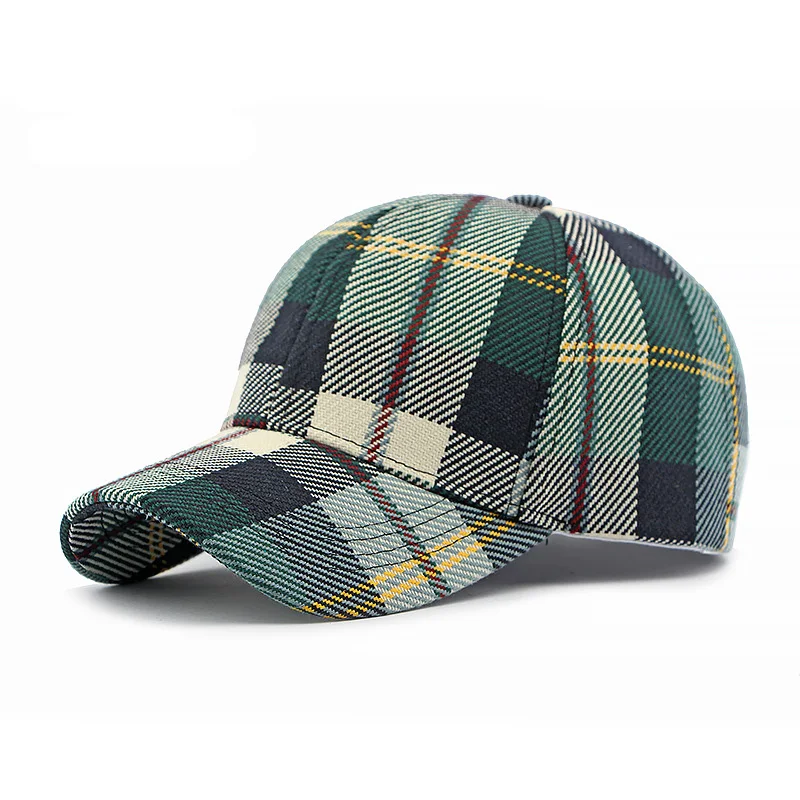Casquette de baseball à motif écossais, chapeau de camionneur respirant pour l'extérieur, snapback de protection solaire, chapeau de papa décontracté