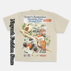 Retro 1986 Fosters F1 T-Shirt Men Summer Fashion Cotton O-Neck Tops Tees Kids Vintage Racing Clothing Daily Casual Streetwear