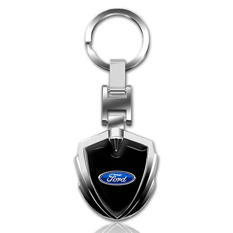 Car Key Ring Keychain Customizable Logo Car Key Accessories For Ford Focus Mondeo Kuga Fiesta MK7 Escort Explorer Edge 2 4 MK2