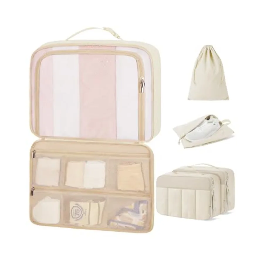 

Compression Packing Cubes for Travel 6/5/4 Set Lightweight Packing Organizers Summer Travel Essentials Suitcase Organizer Bags