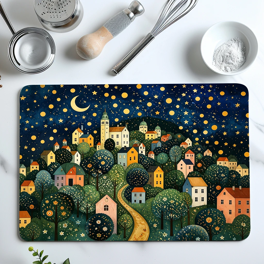 Vibrant Floral Pattern Polyester Absorbent Mat - Decorative Mat for Home, Stylish Indoor Mat for Living Room & Entryway