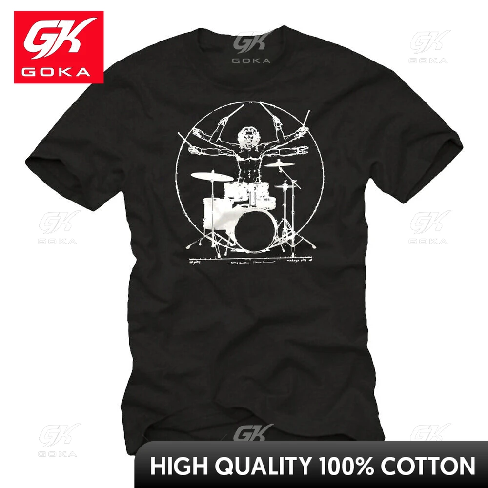 Drums Rock Band Graphic T Shirts Mens Clothing New in Tops & Tees Cotton Women Printed T-shirt Y2K Clothes Cute Funny Tshirt