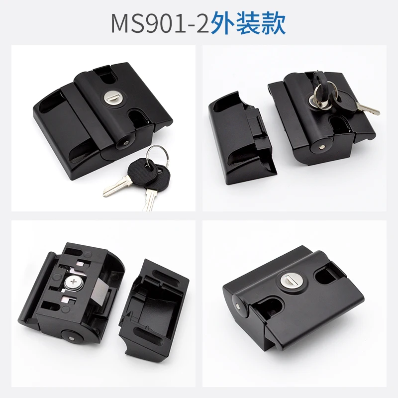 Factory Sales MS901-2 Zinc Alloy Door Lock Iron Fence Lock Refit Vehicle Tool Box Frame RV Collision Lock