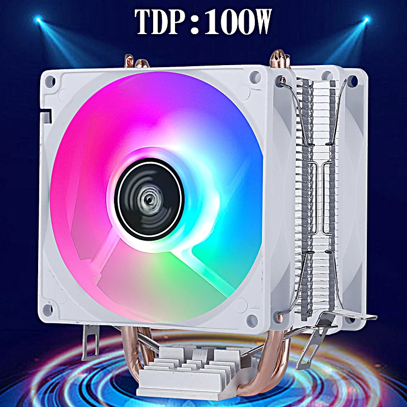 

2 Heat Pipe CPU Cooling Fan Suitable For Installing LGA2011 X79 X99 E5 2066 AMD Solve The High Temperature Problem Of The Host