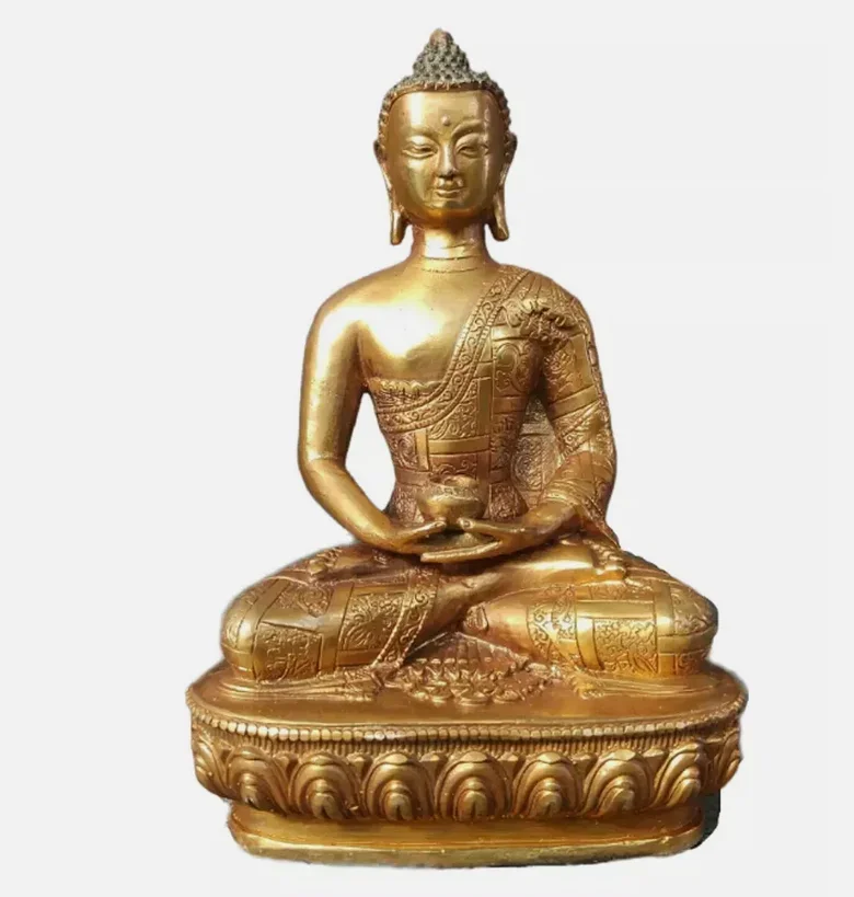 Antiques bronze Buddha Statue Buddhism Sakyamuni Kwan-yin Vintage Amitabha