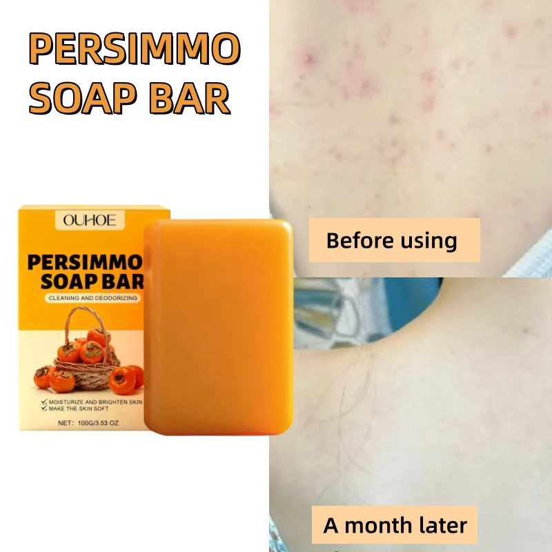 

Persimmon Fresh Bath Soap Honey Nourish Moisturizes Skin Clean Skin Beauty Soap Maintains Skin Water Oil Balance Glycerin Soap