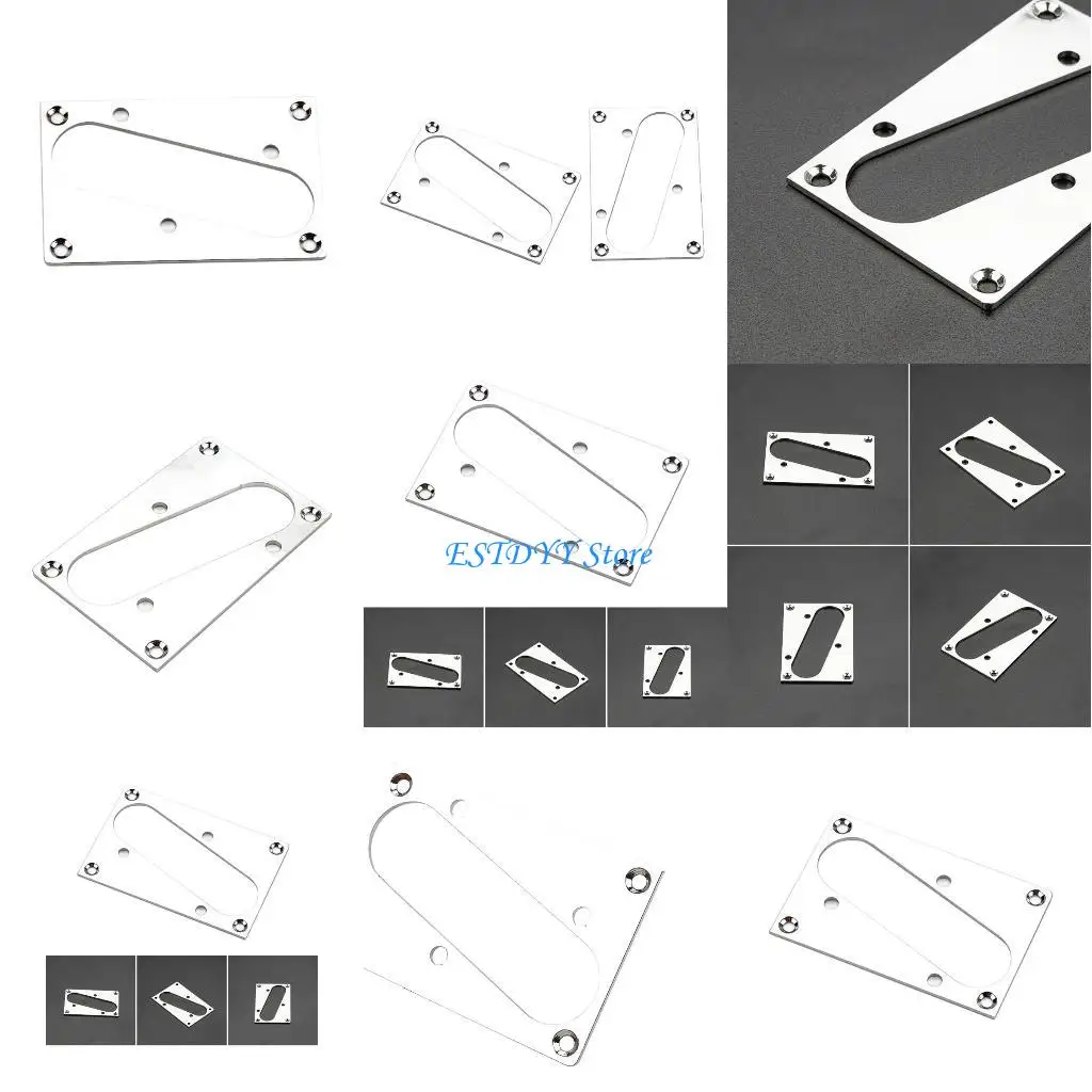 

G6DE Guitar Replacement Part Flat Top Bridge Neck Pickups Cover Pickup Mounting Rings