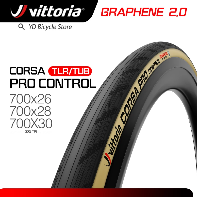 Vittoria 700x28C Corsa Pro Tires /Corsa Pro Control Tubeless Road Tires Yellow Puncture resistant outer tire Folding 700C tires