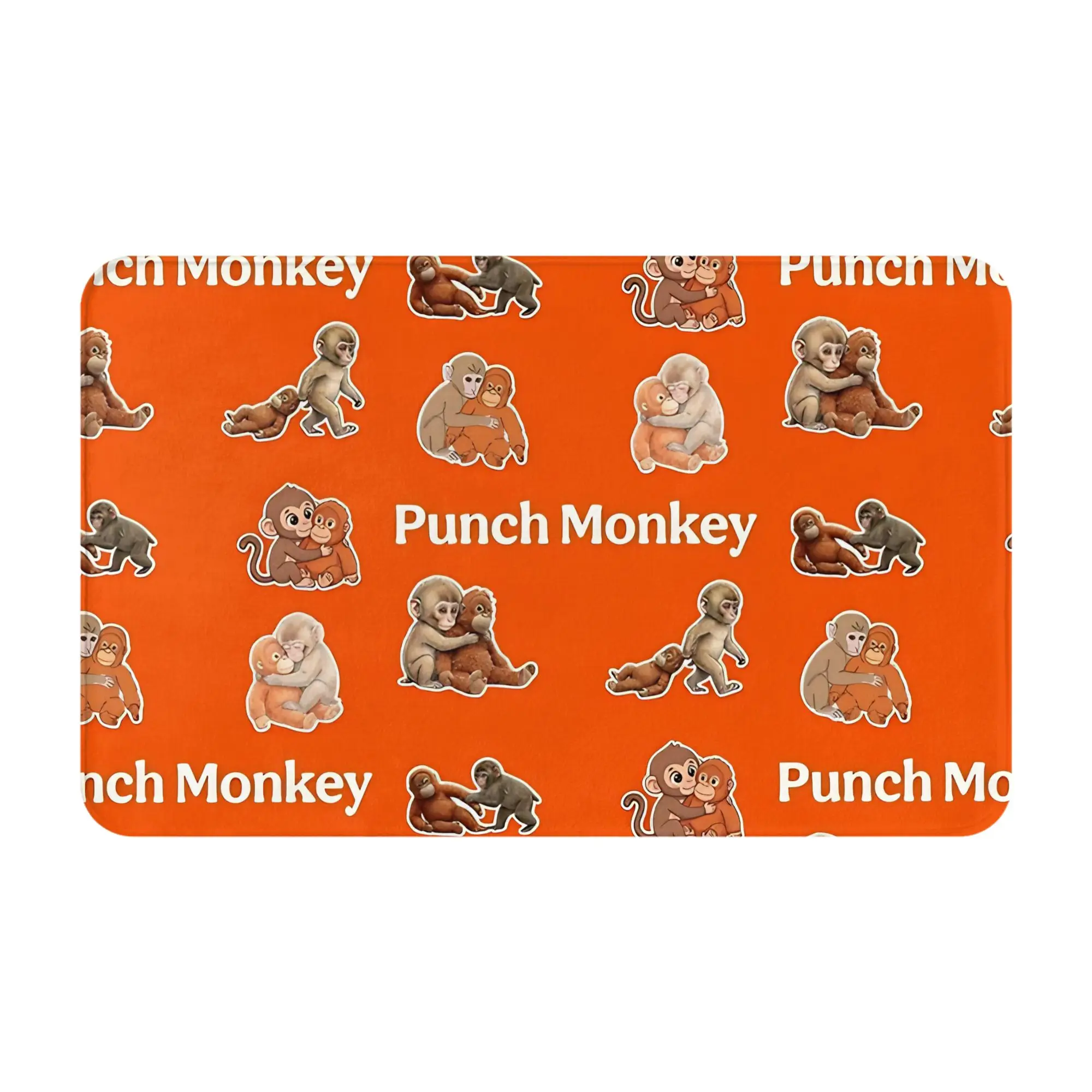 punch monkey  Decorations Bath Mat Punch Monkey Doormat Living Room Carpet Entrance Door Rug Home Decor