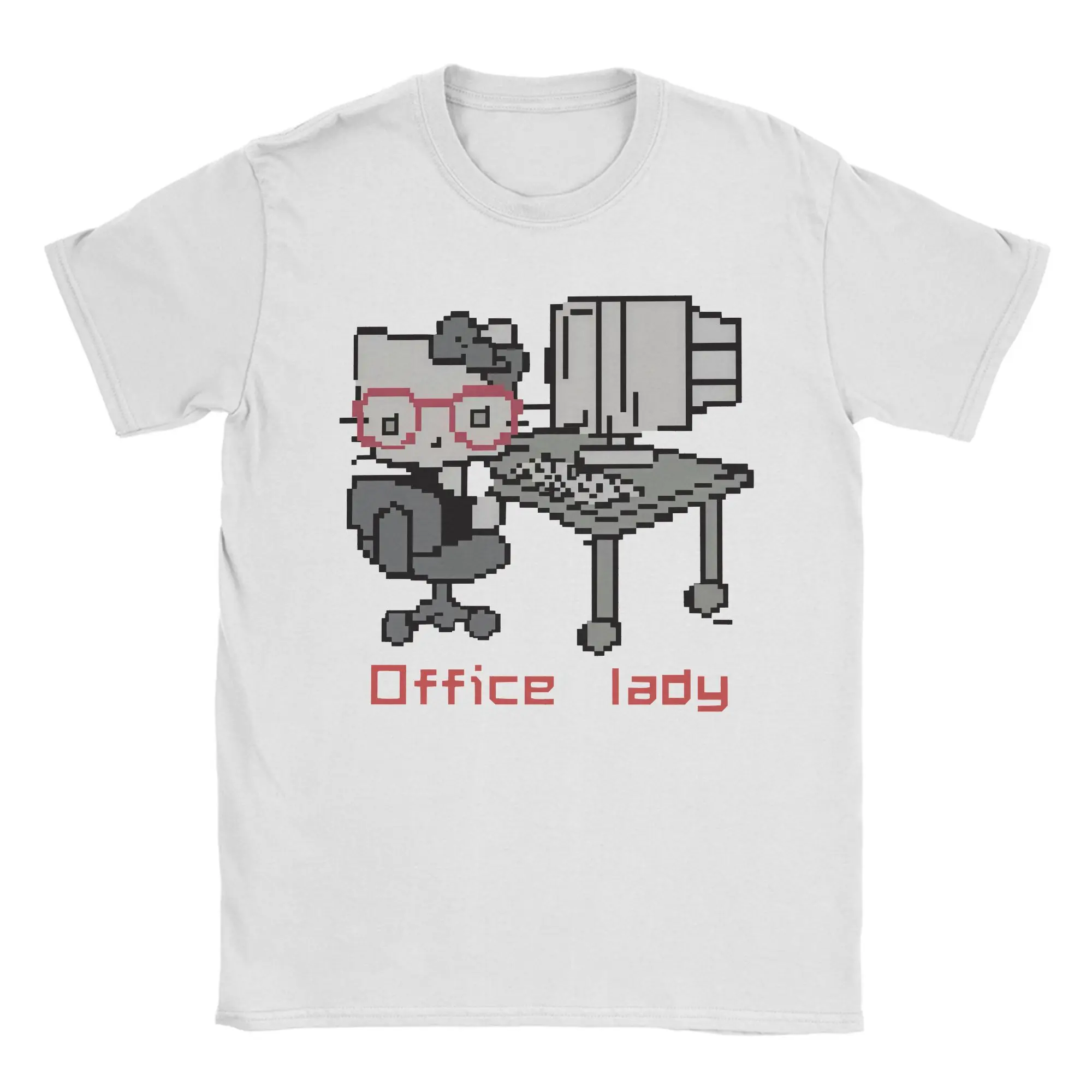 

Мужская футболка с рисунком Hello Kitty Office Lady, хипстерская футболка, футболки с короткими рукавами и круглым вырезом, хлопковые топы больших размеров
