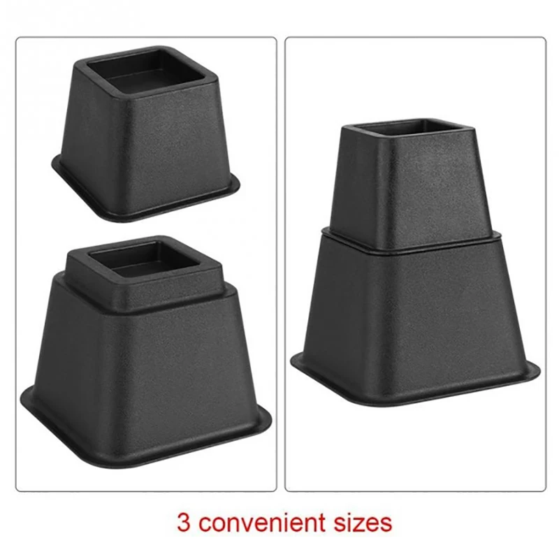 

AS96-8Pcs Adjustable Bed Risers Or Furniture Riser To Create An Additional 3 Inches Of Storage Desk Or Sofa Lift