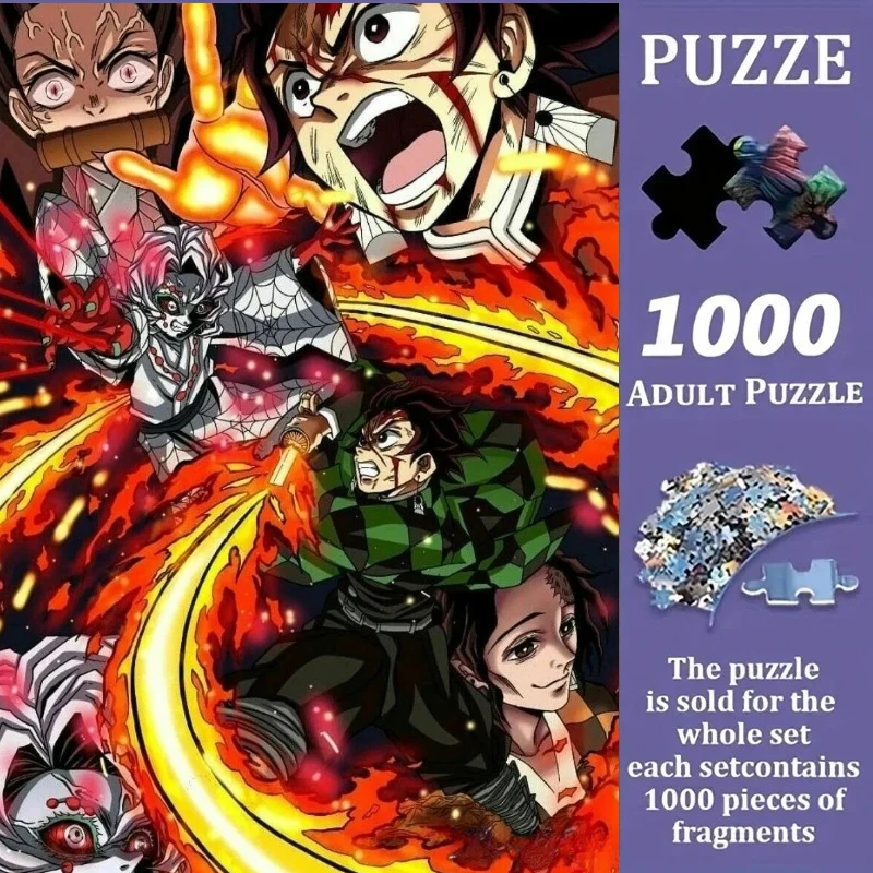 

1000pcs Jigsaw Puzzle, Figures Demon Slayer Puzzle, Perfect for DIY Creative Fun with Family,Gift ,teasing Toy