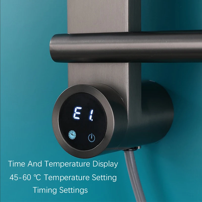 OXG toallero eléctrico soporte de toalla calefactor adecuado para baño toallero calefactable temporizador incorporado calentadores de toallas calentados