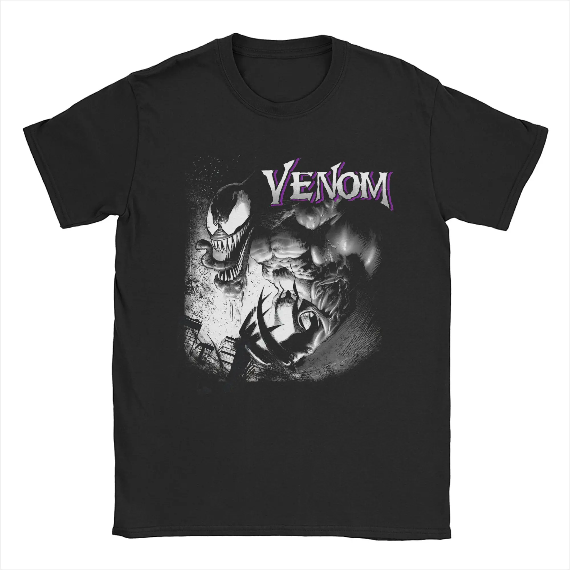 Venom is Plotting Tshirts Men's 100%Cotton Top Tee Casual Round Neck Short Sleeve