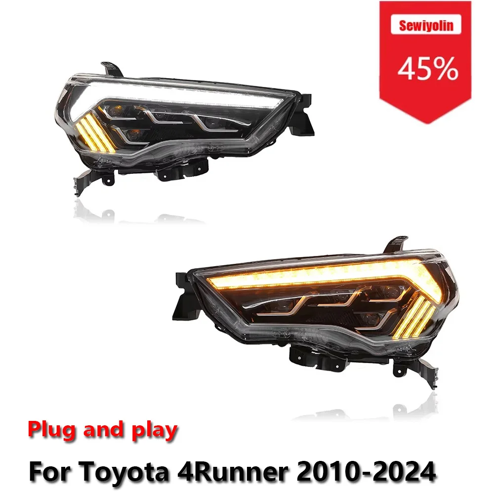 

Sewiyolin Car LED Upgrade Headlight Accessories For Toyota 4Runner 2010-2024 DRL Brake Turn Signal Lamp Plug and Play