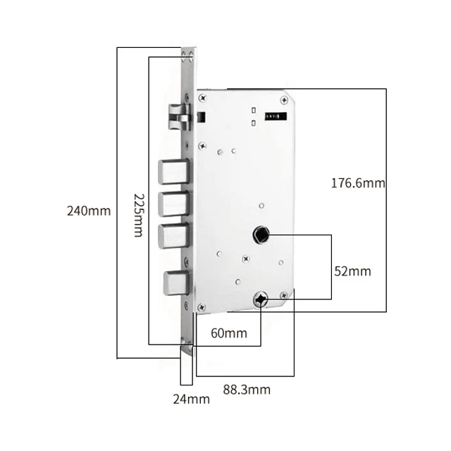 Teclado de segurança com Finger Print Pad Keyless Deadbolt, Biometric Door Lock, 1 ano de duração da bateria Função