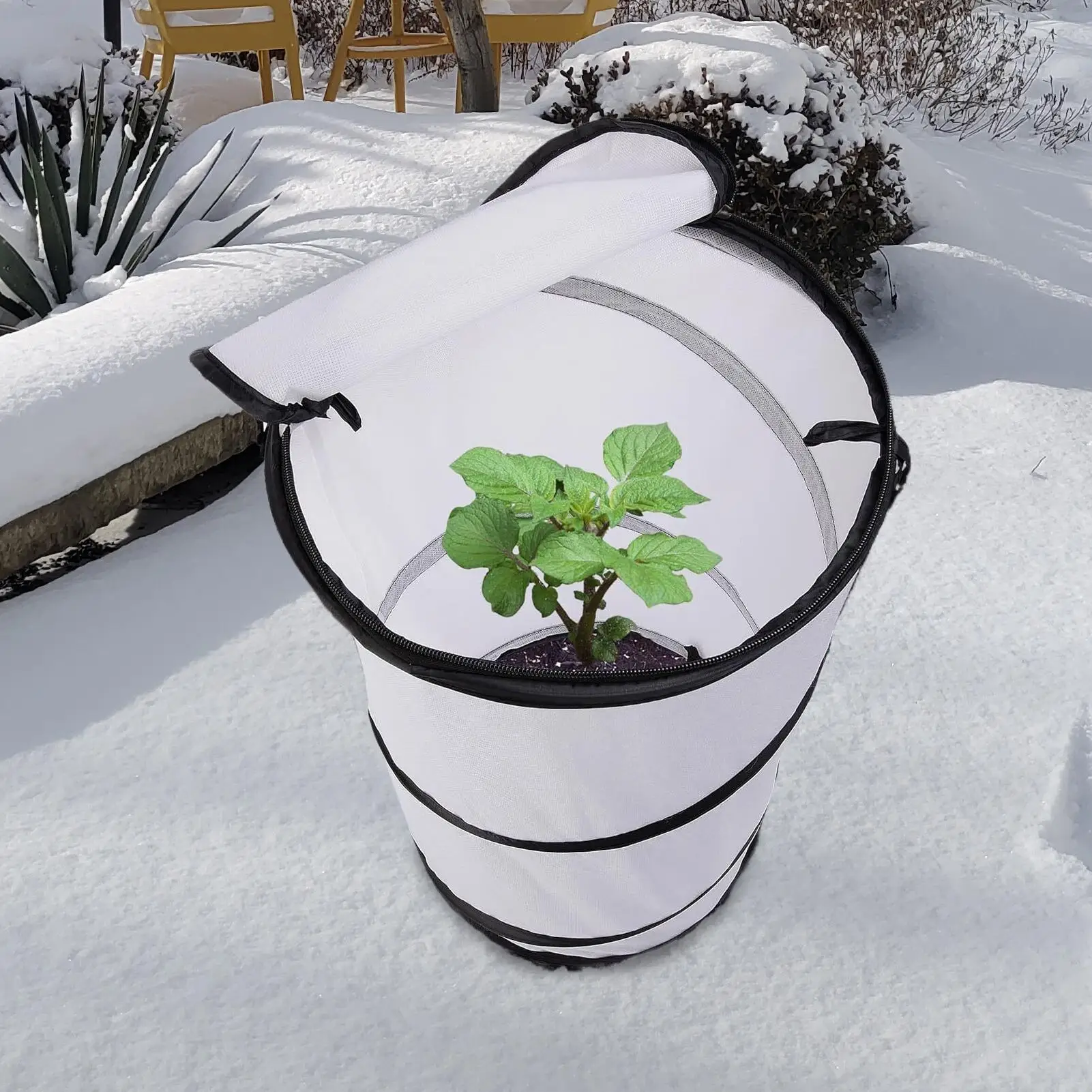 

Frost Cloths For Outdoor Plants Pop Design Shelter 2 Pieces Breathable Foldable Round Cold Weather Plant Covers 20x12in For