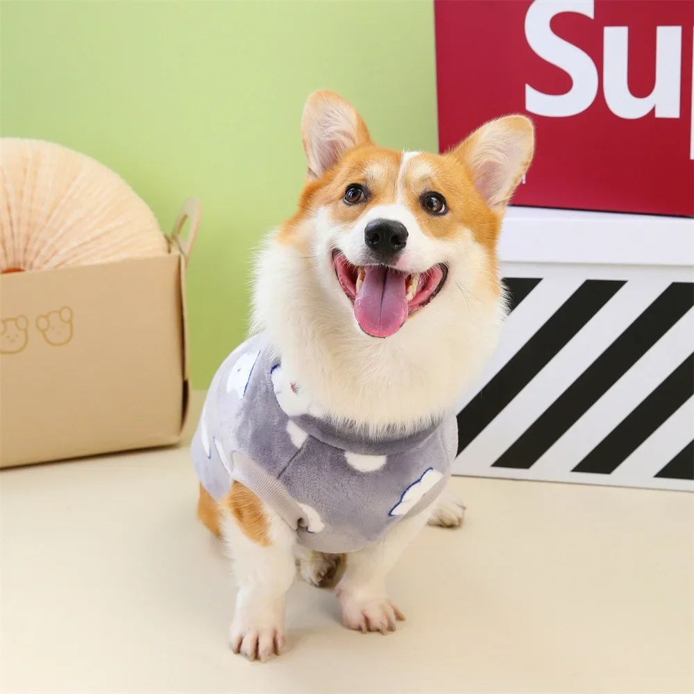 New Winter Pet Dog Clothes Fleece Warm Puppy Pet Jacket Clothing for Small Medium Dogs Corgi Teddy Apparel