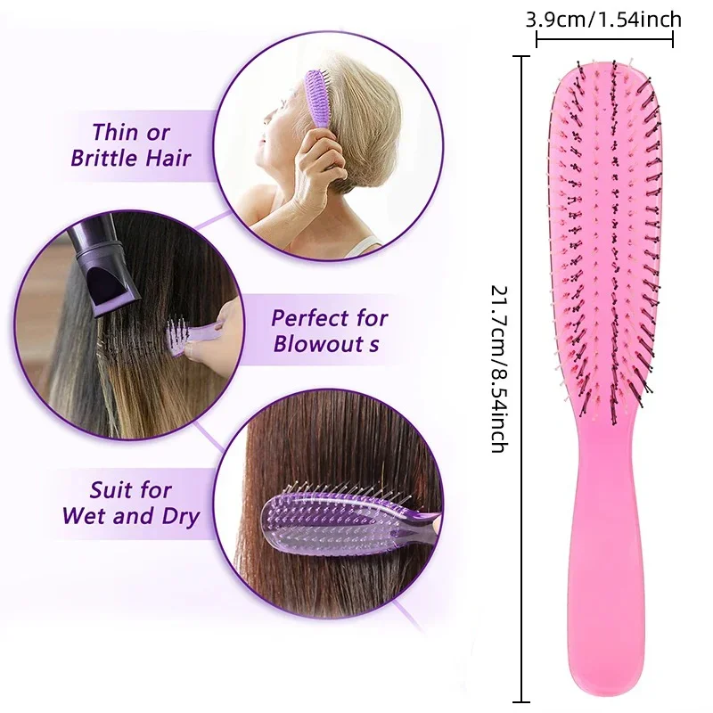 1pcs Detangling Gentle Transparent Hairbrush Scalp Massage Not Knotted Comb Shower Portable Magic Handle Hair Styling Tools