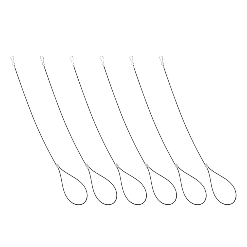 

6Pcs Safety Gate Latch Rope Stainless Steel Adjustable Pull String for Backyard Garden Wood Metal Fence Latch