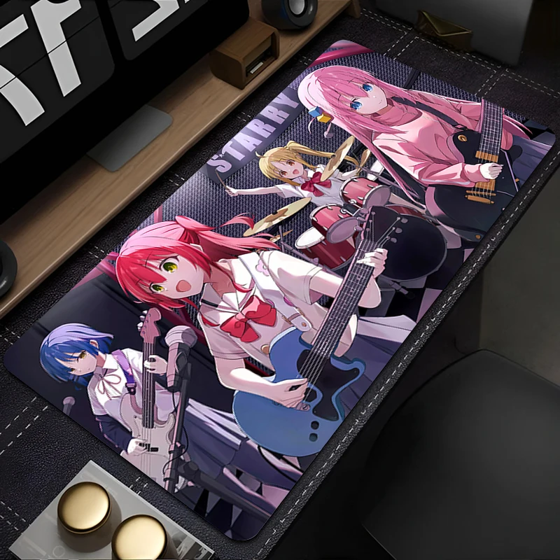 BOCCHI THE ROCK Mousepad Office Computer Desk Mat Keyboard Mouse Pad Laptop Cushion Large Non-slip Deskpad HD PC carpet Mousepad