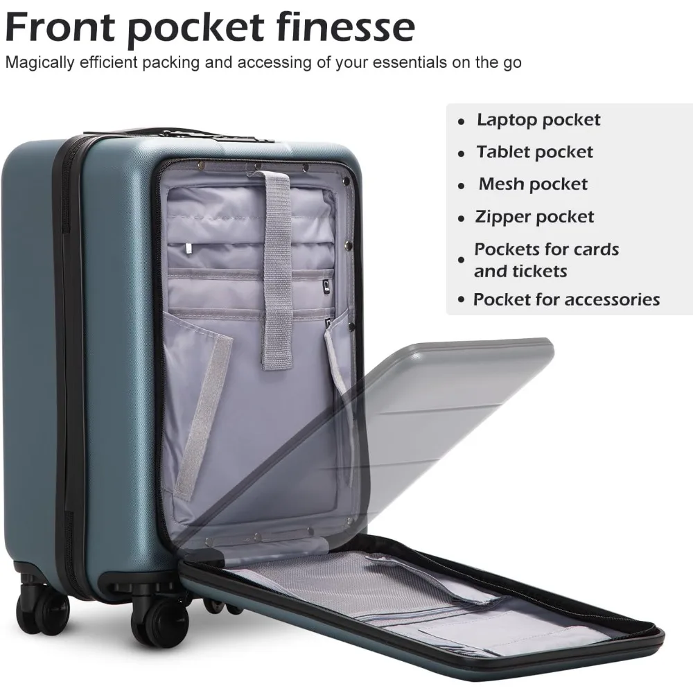 COOLIFE Luggage Suitcase Piece Set Carry On ABS+PC Spinner Trolley with pocket Compartmnet Weekend Bag (Sakura pink, 2-piece Set