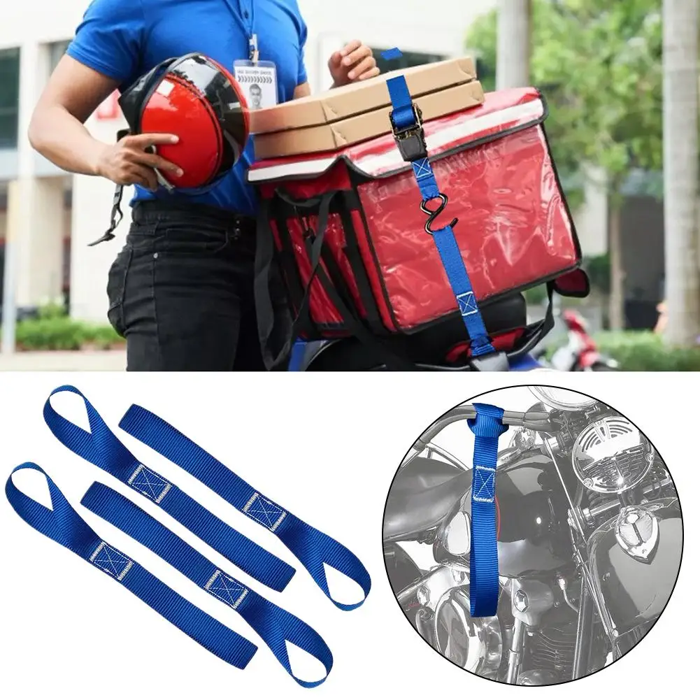 

4pcs set Soft Loop Tie Down Straps For Securing Cargo ATV UTV Motorcycles Scooters Dirt Bikes Lawn Garden Equipment
