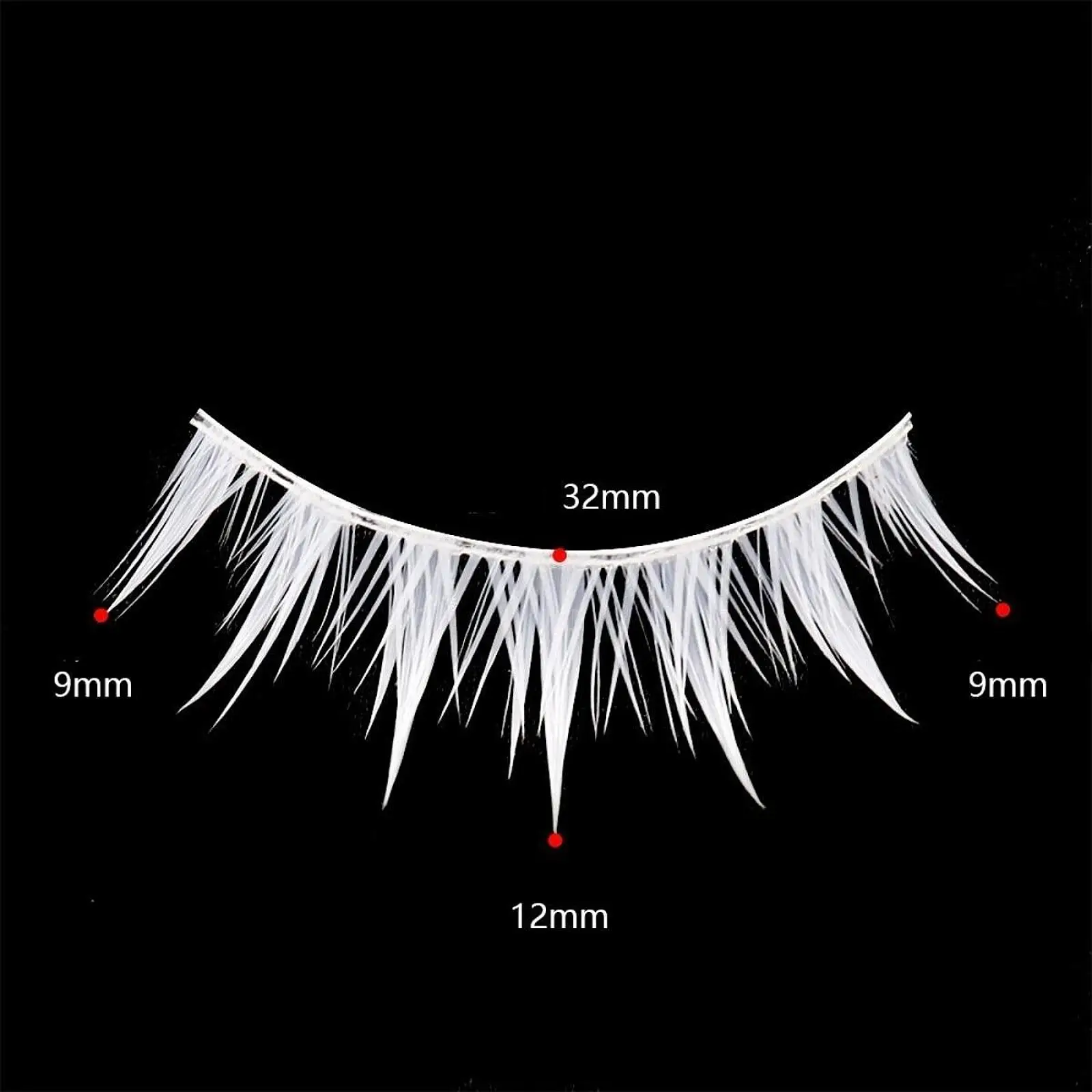 White Lashes White False Eyelashes Professional Extension Makeup Tools for Valentines Date Night Wedding Events Girls Part