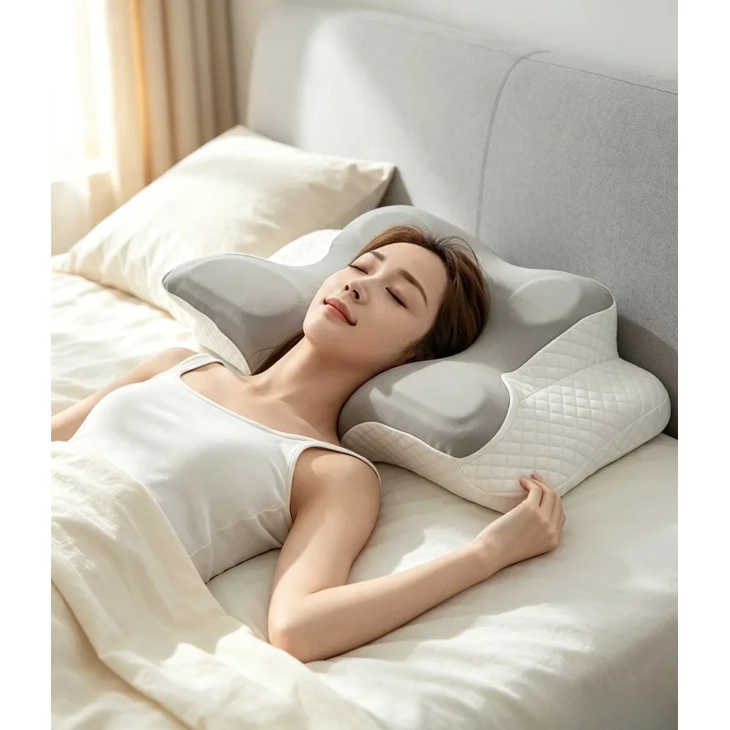 Summer Cooling Butterfly Memory Foam Pillow Slow Rebound Cervical Neck Support Sleeping Pillow