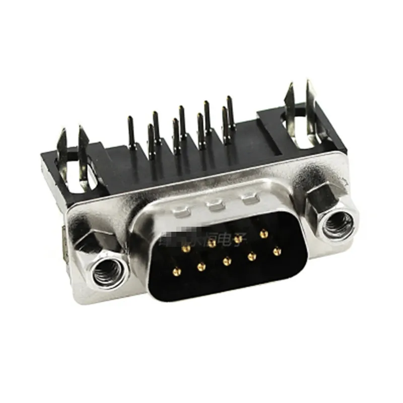 10 Pcs D-Sub 9 pin Male female  Connector with Right Angle