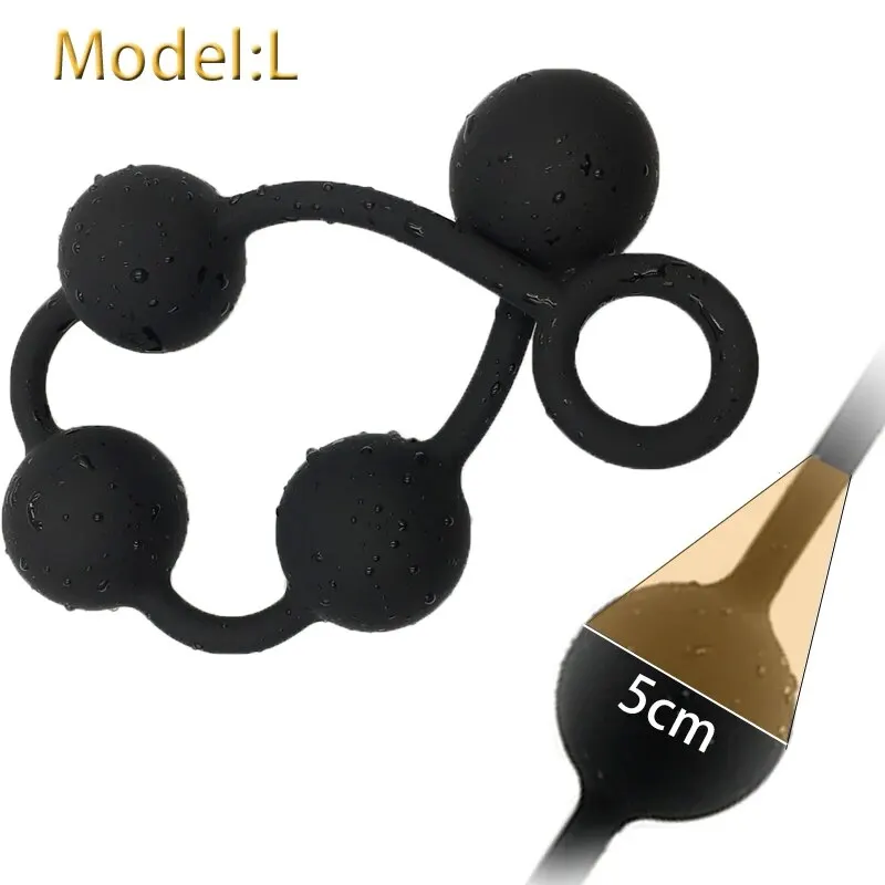 Anal Beads Sex Toys for Women Men Gay Buttplug Beads Long Butt Beads Vagina Clit Pull Ring Ball Anal Stimulator Sex Accessories