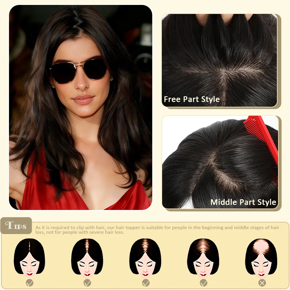 Base de seda Dazzeal para mujer, extensiones de cabello humano Natural europeo, Clip ins, postizo, Base de seda recta, adornos de cabello humano