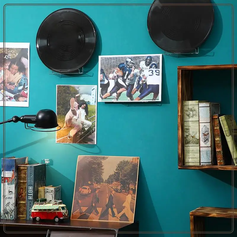 

Reliable-24 Pieces 7 Inch Adhesive Vinyl Record Holder Clear Album Record Wall Mount Floating Vinyl Record Shelf For Collection,