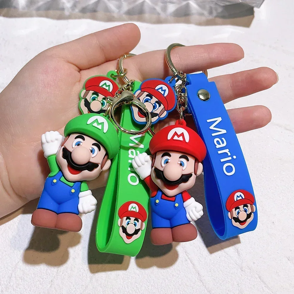 Super Mario Bros brelok PVC figurki zabawki Luigi Koopa Troopa ropucha Goomba Super Mario figurki zawieszki prezenty dla lalek