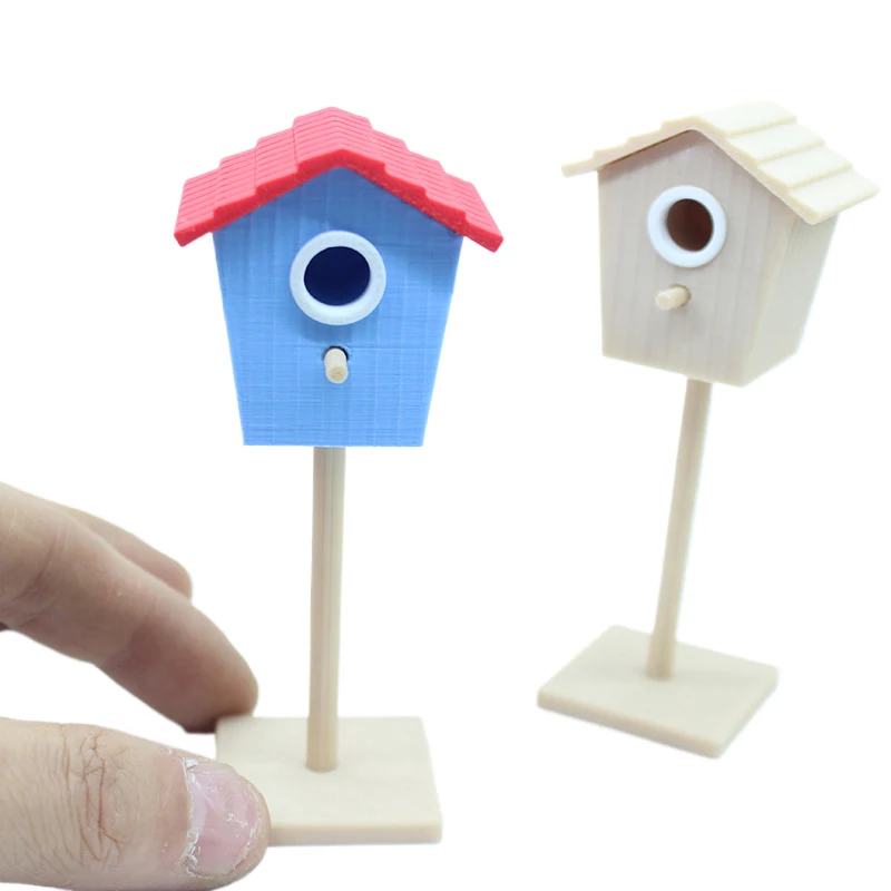 

1:12 Dollhouse Miniature Bird House Garden Courtyard Model Decor Toy Doll House Accessories