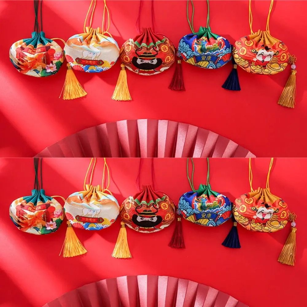 with Tassel Dragon Boat Festival Sachet Chinese Style Dragon Boat Women Jewelry Bag Brocade Hanging Zongzi Sachet Gifts